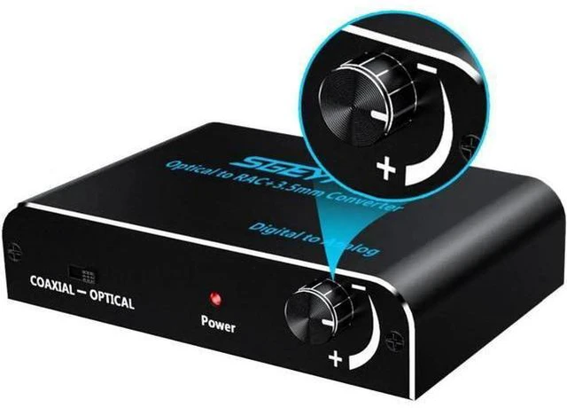 Alt view image 6 of 6 - 3.5mm Audio Converter,Digital to Analog Converter Coaxial Toslink to RCA 3.5mm J