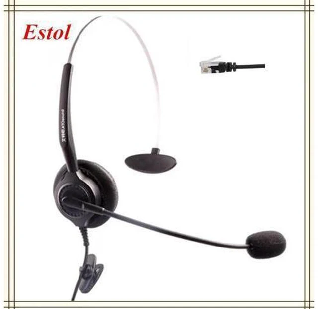 Main image of Aomoproing Mono monaural single ear headset rj9 plug headset foam ear pad call c
