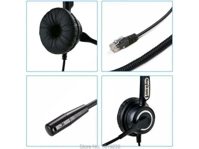 Alt view image 3 of 3 - Aomoproing RJ9 plug Noise canceling Telephone headset call center headset busine