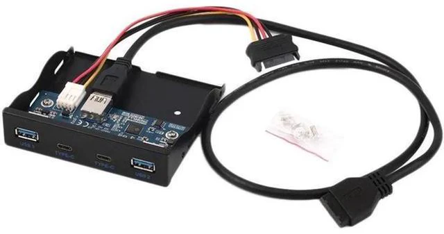 Alt view image 2 of 7 - USB Hub USB C Hub 3.5 Inch Floppy Drive Front Panel 2 Port USB 3.0 + 2 Port USB