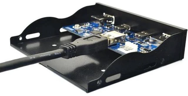 Alt view image 3 of 7 - USB Hub USB C Hub 3.5 Inch Floppy Drive Front Panel 2 Port USB 3.0 + 2 Port USB