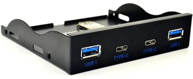 Alt view image 4 of 7 - USB Hub USB C Hub 3.5 Inch Floppy Drive Front Panel 2 Port USB 3.0 + 2 Port USB