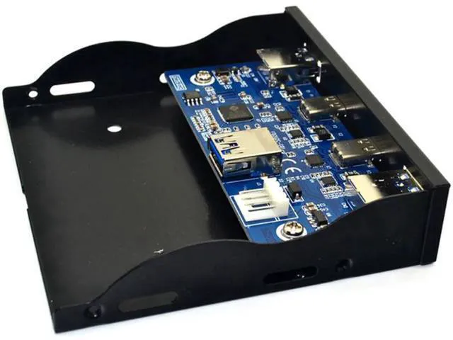 Alt view image 5 of 7 - USB Hub USB C Hub 3.5 Inch Floppy Drive Front Panel 2 Port USB 3.0 + 2 Port USB