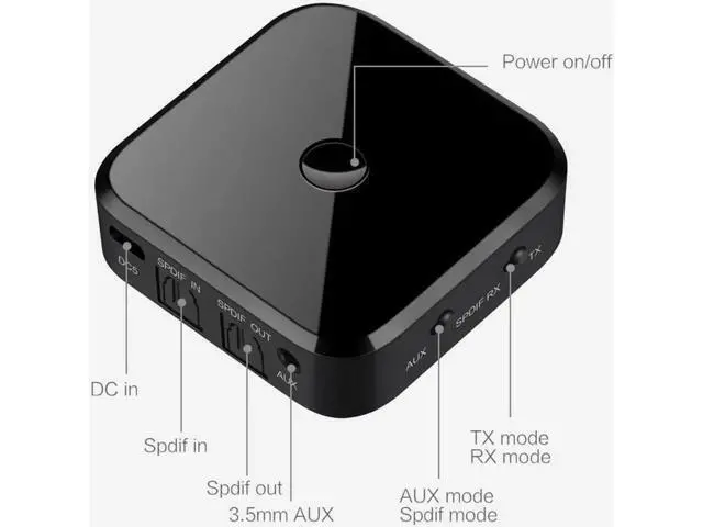 Alt view image 4 of 6 - Aomoproing Kebidu TX16 Wireless Adapter Apt-x HIFI Bluetooth Receiver Transmitte