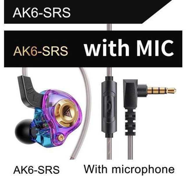 Main image of QKZ AK6 SRS mobile phone head p hones - In-ear dvnamic coil headphones with HiFi