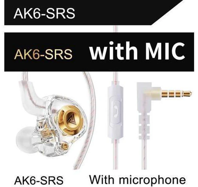 Main image of QKZ AK6 SRS mobile phone head p hones - In-ear dvnamic coil headphones with HiFi