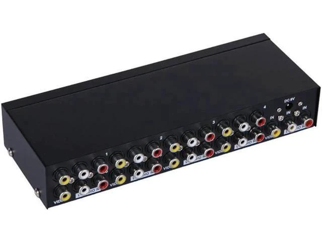 Alt view image 6 of 6 - AV Splitter DVD HDTV RCA Video Splitter Box 1 to 8 out 3RCA Distributor 1 in 4 R