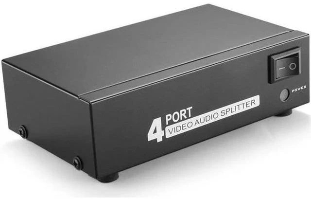 Alt view image 3 of 6 - AV Splitter DVD HDTV RCA Video Splitter Box 1 to 8 out 3RCA Distributor 1 in 4 R