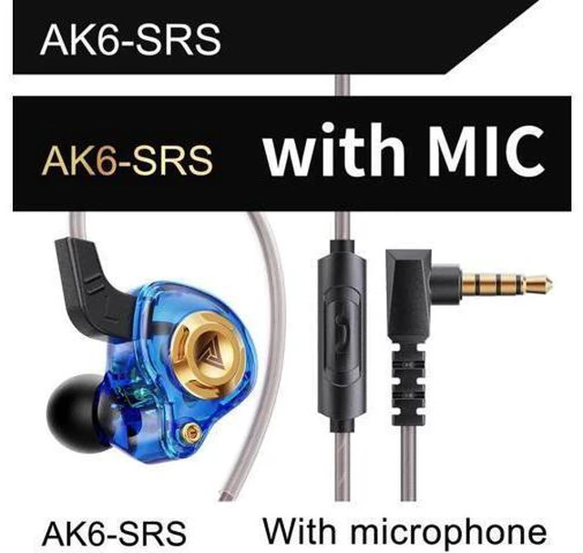 Main image of QKZ AK6 SRS mobile phone head p hones - In-ear dvnamic coil headphones with HiFi