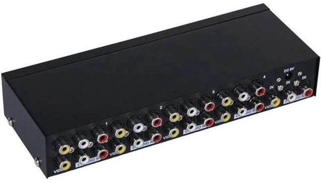 Alt view image 6 of 6 - AV Splitter DVD HDTV RCA Video Splitter Box 1 to 8 out 3RCA Distributor 1 in 4 R