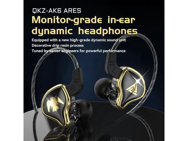Alt view image 3 of 5 - Aomoproing QKZ AK6 Ares War God In-Ear Headphone with Remote Control and Microph