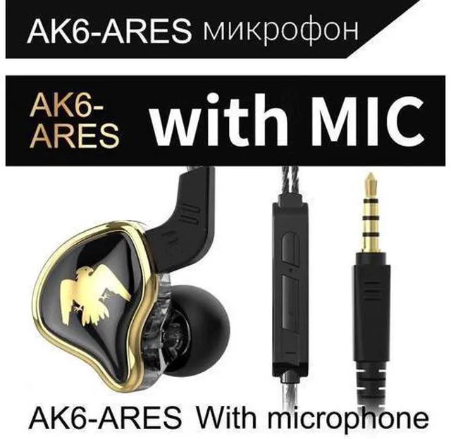 Main image of Aomoproing QKZ AK6 Ares War God In-Ear Headphone with Remote Control and Microph