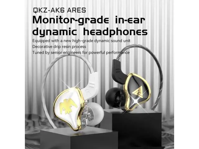 Alt view image 4 of 5 - Aomoproing QKZ AK6 Ares War God In-Ear Headphone with Remote Control and Microph