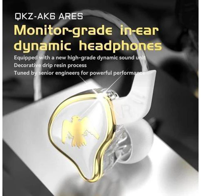 Alt view image 2 of 5 - Aomoproing QKZ AK6 Ares War God In-Ear Headphone with Remote Control and Microph