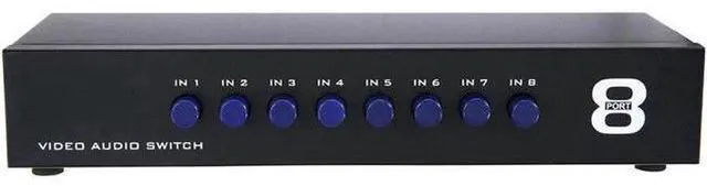 Main image of AV Switch Box Composite Selector 8 Port RCA Audio Video 8 In 1 Out To TV Swithce