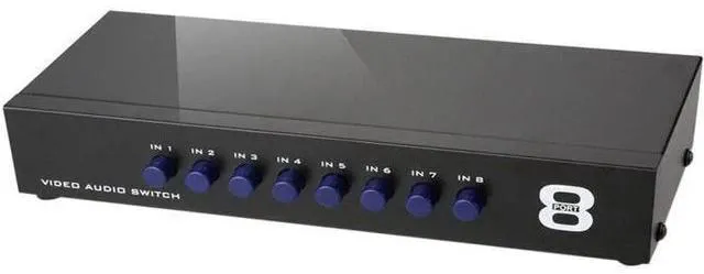 Alt view image 3 of 6 - AV Switch Box Composite Selector 8 Port RCA Audio Video 8 In 1 Out To TV Swithce
