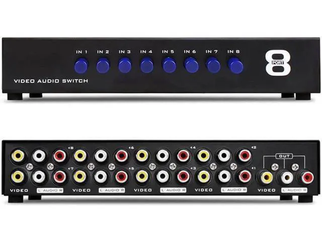Alt view image 5 of 6 - AV Switch Box Composite Selector 8 Port RCA Audio Video 8 In 1 Out To TV Swithce