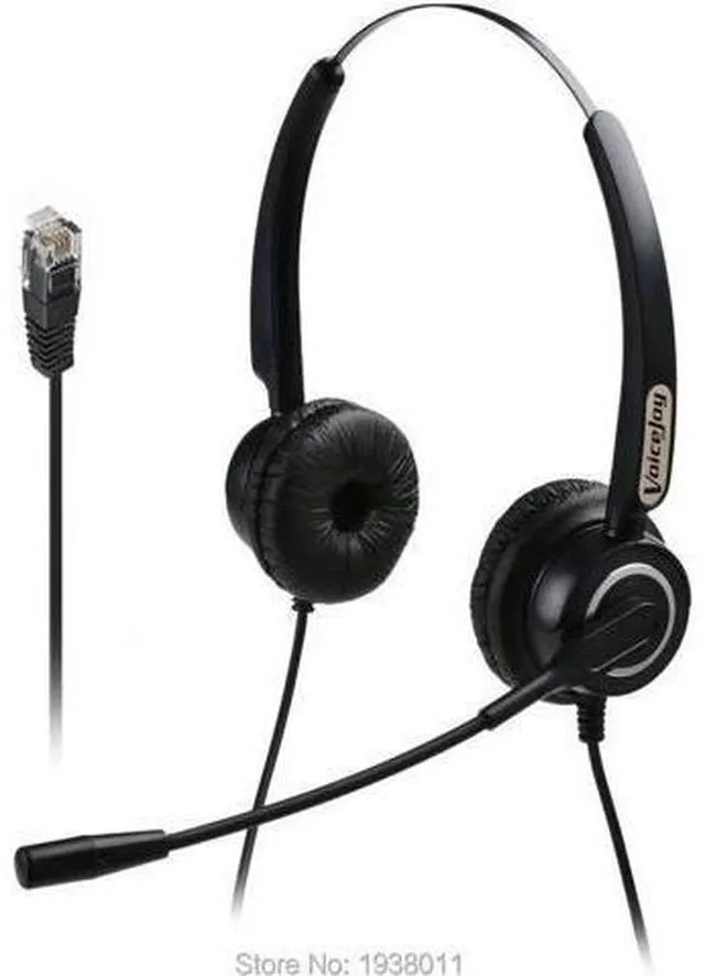 Main image of Aomoproing Extra 2 Ear Pads+Binaural headset with mic for Call Center Telephone