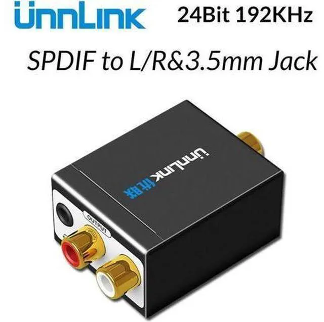 Main image of Unnlink Digital to Analog Audio Adapter 192KHz 24Bit DAC SPDIF Optical Toslink C