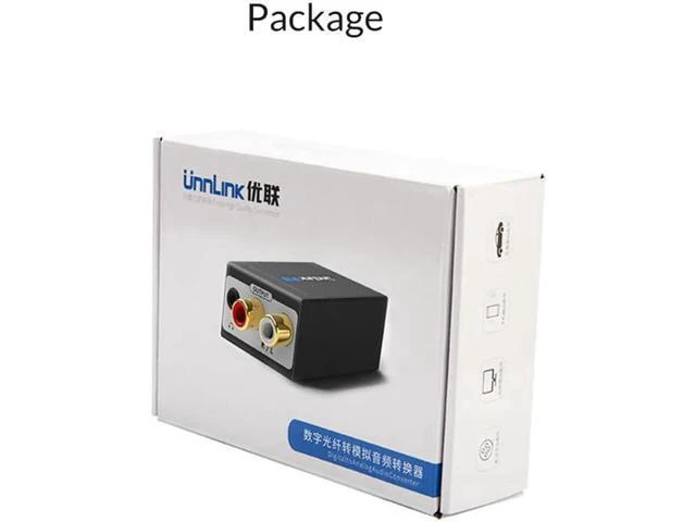 Alt view image 5 of 6 - Unnlink Digital to Analog Audio Adapter 192KHz 24Bit DAC SPDIF Optical Toslink C
