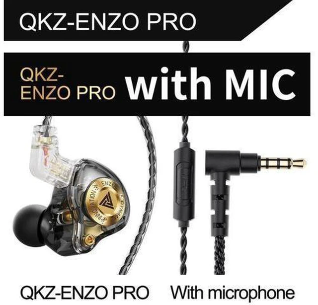 Main image of QKZ ENZ0 PRO - Enzo Mobile Headphones - In-ear heavy bass wired remotecontrol-Re