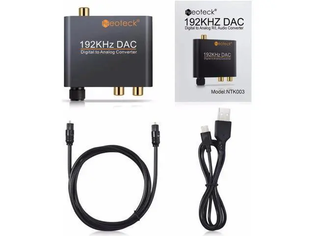 Alt view image 6 of 6 - Digital To Analog Audio Converter Optical Coaxial Toslink To Analog RCA 3.5mm Ja