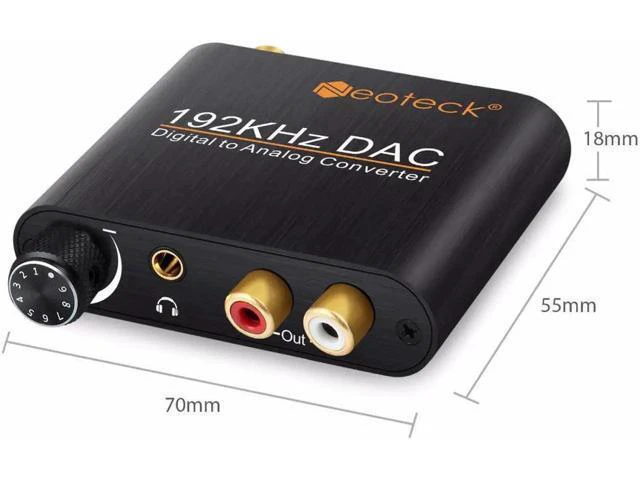 Alt view image 5 of 6 - Digital To Analog Audio Converter Optical Coaxial Toslink To Analog RCA 3.5mm Ja