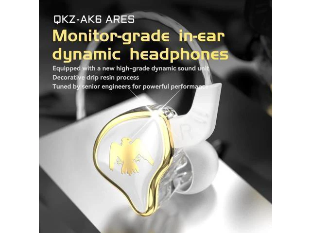 Alt view image 2 of 5 - QKZ AK6 Ares War God In-Ear Headphone with Remote Control and Microphone for Fit