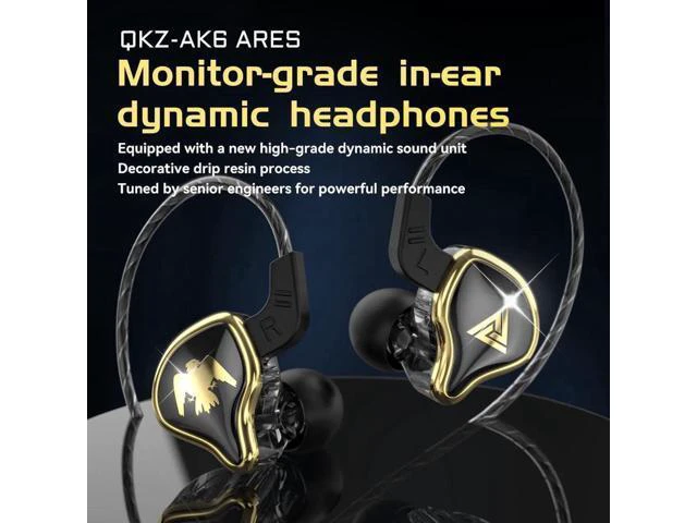 Alt view image 3 of 5 - QKZ AK6 Ares War God In-Ear Headphone with Remote Control and Microphone for Fit
