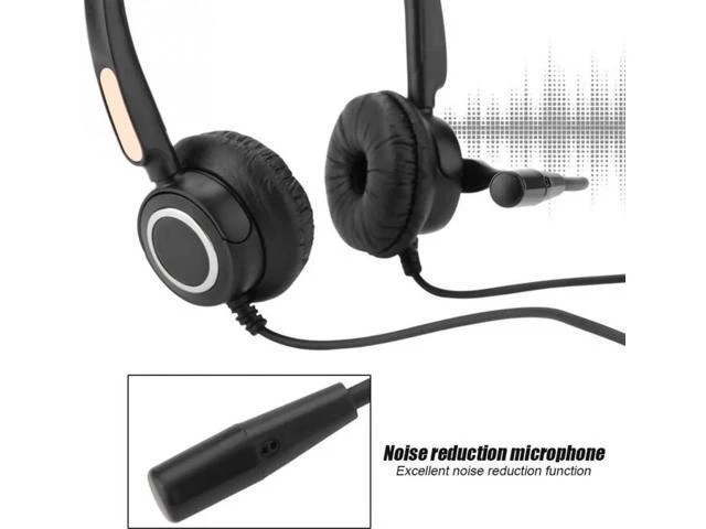 Alt view image 6 of 6 - Aomoproing USB Call Center Headphone Stretchable Over Ear Headphone With Noise R