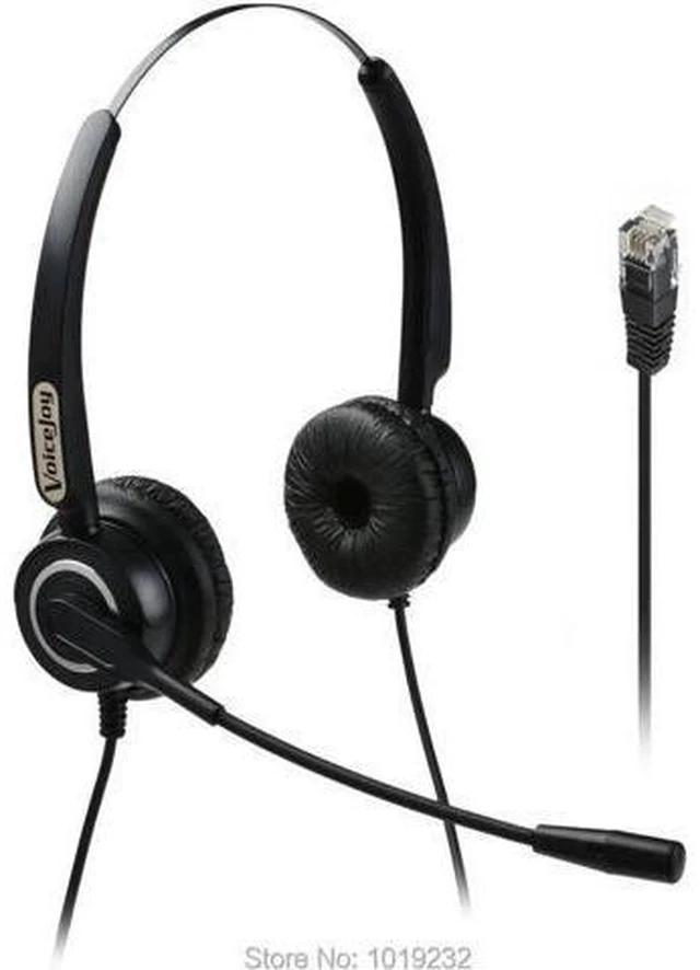 Main image of Aomoproing Binaural RJ9/RJ11 headset with microphone Noise canceling phone headp