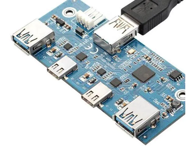 Alt view image 4 of 7 - Aomoproing USB 3.1 Front Panel Header to USB-C & USB 3.0 HUB 4 Ports Front Panel