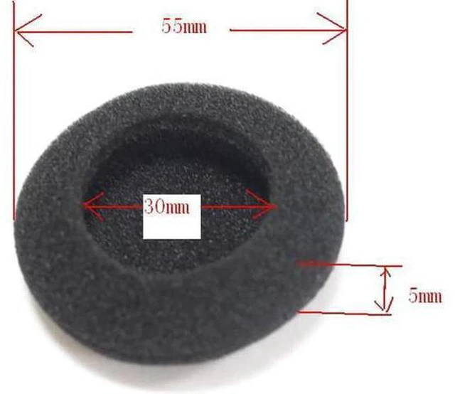 Alt view image 3 of 6 - Aomoproing Linhuipad 50pcs Foam Ear Cushions 55mm headphone Earpads 5.5cm size f