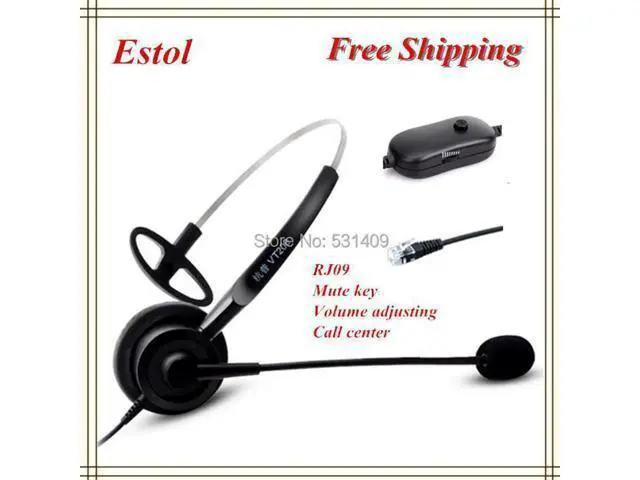 Alt view image 2 of 2 - Aomoproing professional single ear call center headset,earphone, headphone,for t