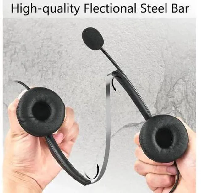 Alt view image 3 of 6 - Aomoproing Wantek Call Center Phone Headset Headphones Ear Phone for Polycom Sou