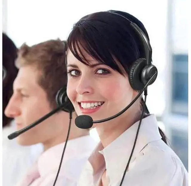 Alt view image 5 of 6 - Aomoproing Wantek Call Center Phone Headset Headphones Ear Phone for Polycom Sou