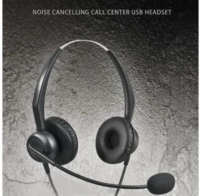 Alt view image 6 of 6 - Aomoproing Wantek Call Center Phone Headset Headphones Ear Phone for Polycom Sou