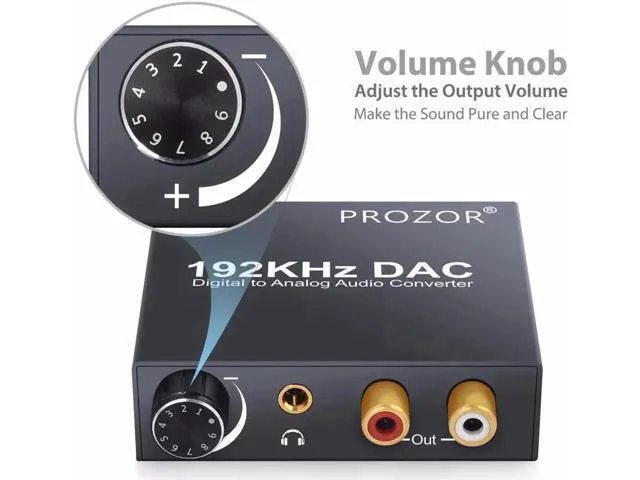 Alt view image 4 of 6 - 192kHz DAC Converter Digital Optical Coaxial Toslink to Analog L/R RCA 3.5mm Jac