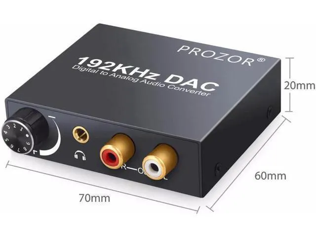 Alt view image 6 of 6 - 192kHz DAC Converter Digital Optical Coaxial Toslink to Analog L/R RCA 3.5mm Jac