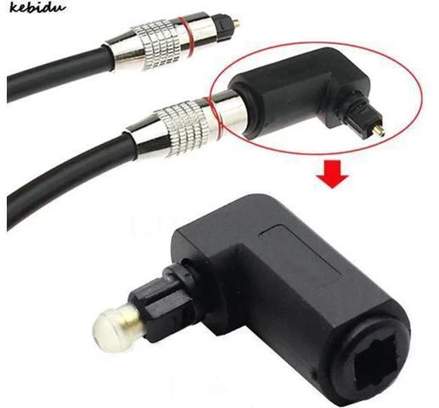 Main image of 20pcs Toslink 90 Degree Optical Audio Cable Adapter Male to Female Right Angle 3