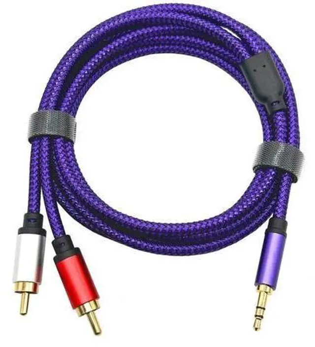Main image of 3.5mm 1-minute 2-to-2 dual Lotus power amplifier audio cable mixing console mobi