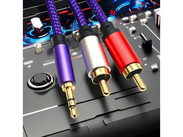 Alt view image 2 of 4 - 3.5mm 1-minute 2-to-2 dual Lotus power amplifier audio cable mixing console mobi