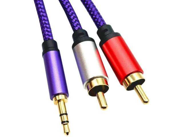 Alt view image 3 of 4 - 3.5mm 1-minute 2-to-2 dual Lotus power amplifier audio cable mixing console mobi