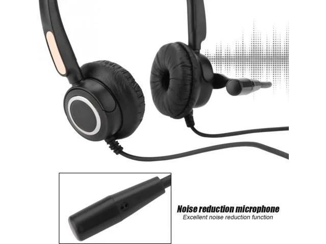 Alt view image 3 of 6 - Aomoproing H500D USB Call Center Headphone Stretchable Over Ear Headphone With N