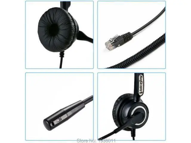 Alt view image 3 of 4 - Aomoproing Extra 2 Ear Pads+Binaural headset with mic for Call Center Telephone