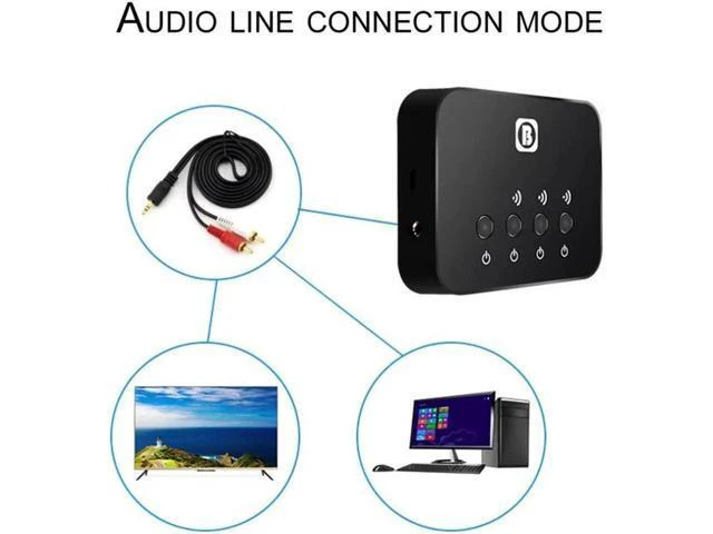 Alt view image 2 of 6 - 3-in-1 Bluetooth Transmitter Stereo Music Receiver Bluetooth 4.0 Wireless Audio