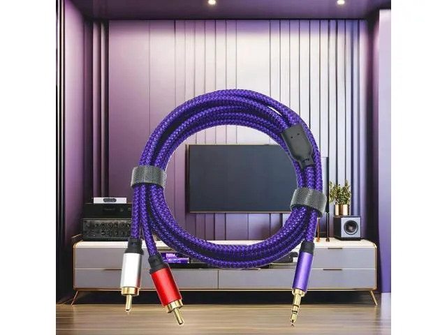 Alt view image 4 of 4 - 3.5mm 1-minute 2-to-2 dual Lotus power amplifier audio cable mixing console mobi