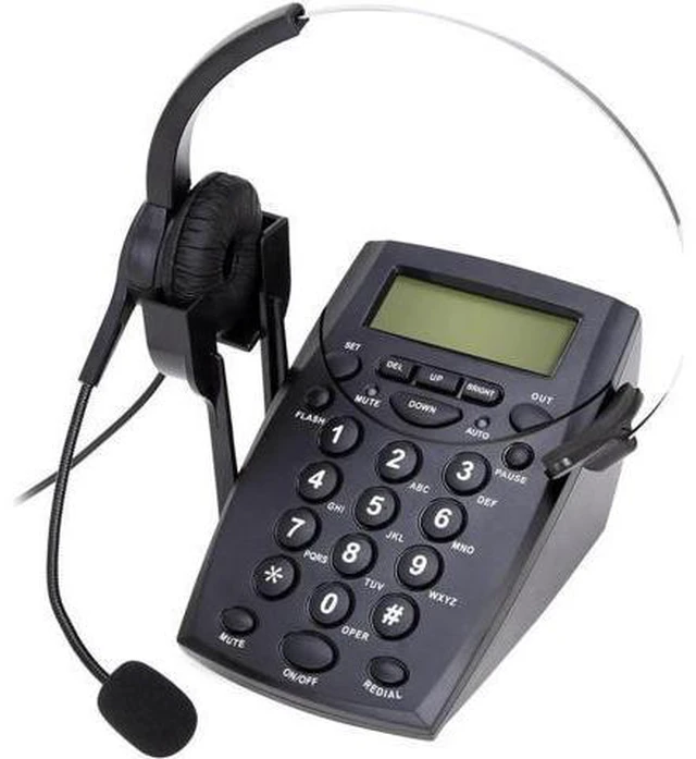 Alt view image 3 of 6 - Aomoproing 2018 HT500 Headset Telephone Desk Phone Headphones Headset Hands- Cal