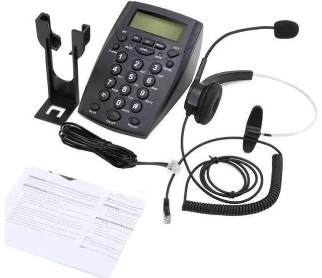 Alt view image 2 of 6 - Aomoproing 2018 HT500 Headset Telephone Desk Phone Headphones Headset Hands- Cal