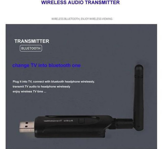Alt view image 5 of 6 - 3.5mm Jack Audio Double-decoding Transmitter Bluetooth 4.0 Adapter Wireless Audi